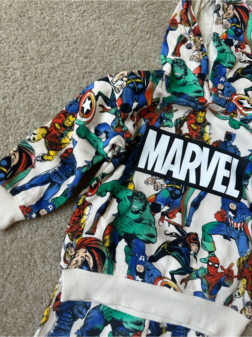 Marvel Avengers Toddler Hoodie Jogger Set 3T Superhero Sweatshirt Outfit